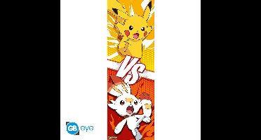 Pokemon Door Poster - Pikachu and Scorbunny - 53x158 cm