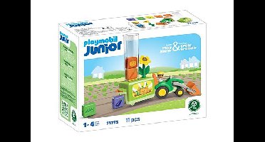 PLAYMOBIL - Junior: Tractor with Load and Drop Planter (71773)