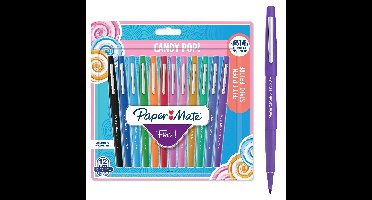 Paper Mate - Flair Felt Tip Pens - Assorted Candy POP Colours - 12 Count