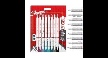 Sharpie - S-Gel Gel Pens - Assorted Ink Colours - 8 Count