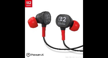 PowerA Wired Earbuds for Nintendo Switch 2- Black