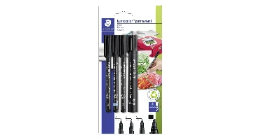 Staedtler– Lumocolor Permanent Marker Set – 4 pcs Black (60 BK-6)