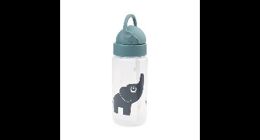 Done by Deer - Straw Bottle Elphee - Blue - 350 ml