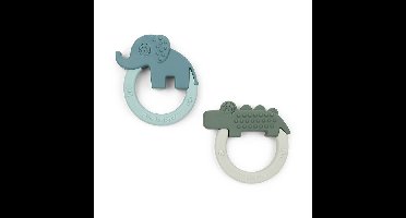 Done by Deer - Teether 2-pack Deer friends Green/Blue (4019102)