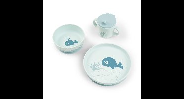 Done by Deer - Foodie dinner set with suction - Wally Blue
