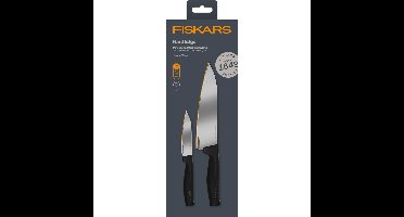 Fiskars - Hard Edge Messenset - Koksmes 20 cm + Groentemes 11 cm