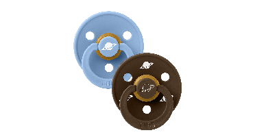 BIBS - BIBS x Planet Nusa Pacifier Colour 2 PACK - Sky Blue Mix - Size 2