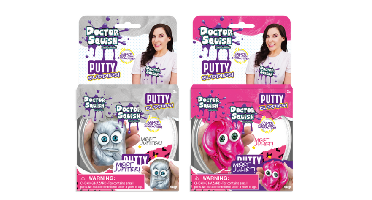 Doctor Squish - 2x Putty Buddies 50g - Pink&Silver