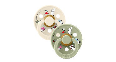 BIBS - Bibs x Moomin Pacifier Colour Friends 2 Pack - Ivory - Size 2