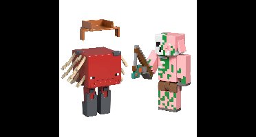 MINECRAFT CORE FIGURE 2-PACK -Zombified Piglin&Minecraft Strider