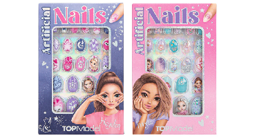 TOPModel - Artificial Nails - Pink and Purple&Glitter Turquoise and Pink