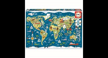 Educa - 200 pcs, World Map (80-19292)
