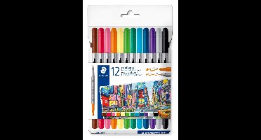 Staedtler - Dual-Tip Markers, 12 Assorted
