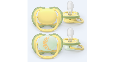 Philips Avent - Ultra air soother, 18m+, yellow with design