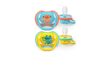 Philips Avent - Ultra air soother, 18m+, yellow/blue