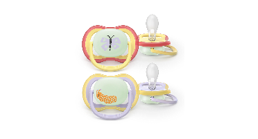 Philips Avent - Ultra air soother, Nighttime, 0-6m, yellow/purple