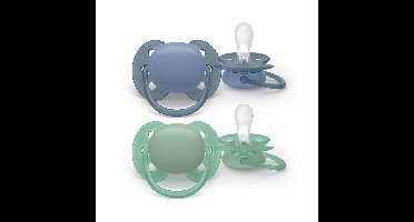 Philips Avent Ultra soft soother, 6-18m, Grey/Green