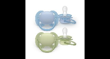 Philips Avent - Ultra soft soother, 0-6m,  Green/Blue
