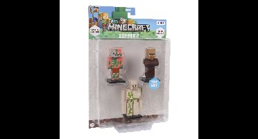 Minecraft - 3D Special Edition Figure 3 pack Blister - Zombie Pigman, Villager&Iron Golem