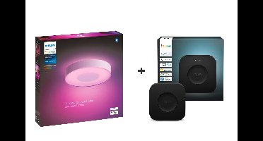 Philips Hue Infuse Medium Plafondlamp 38 cm– White&Color Ambiance + Hue Bridge Pro