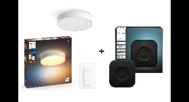 Philips Hue Enrave Medium Plafondlamp 38 cm– White Ambiance + Hue Bridge