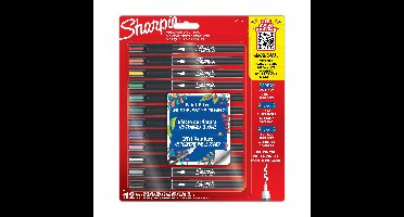 Sharpie - Acrylic Marker Assorted Colours Brush tip - 12-Blister (2201183)