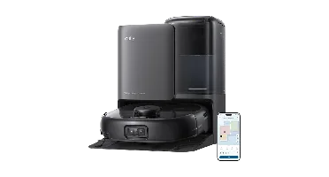 eufy– Omni E25 Robotstofzuiger en Dweil met Automatische Leeg- en Wasfunctie (Zwart)