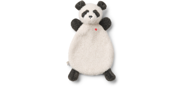 Liewood - Roy Panda Cuddle Cloth - Sandy / Dark grey - One size