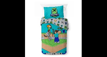 Bed Linen - Adult Size 140 x 200 cm - Minecraft The fight is on (1029658)