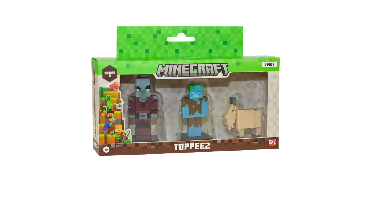 Minecraft - 3D 6 cm Figure 3 pack S2 - Pillager, Drowned og Goat