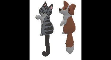 Winkee - Magnetic Hooks - Cat and Dog