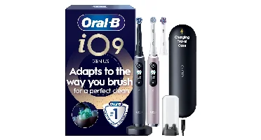 Oral B - iO9 Electric Toothbrush - Black&Rose - 2-Pack