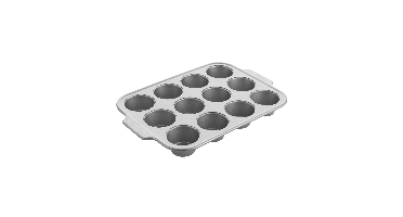 KitchenAid - Metal Bakeware Muffin Pan - Silver