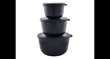 Mepal - Cirqula High Bowl Set Of 3 - Black (233095)