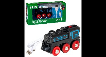 BRIO - Oplaadbare locomotief met mini USB-kabel. (33599)