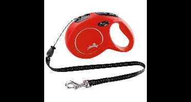flexi Rollijn New Classic Cord Leash, rood, Maat: M 5m