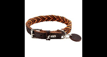 HUNTER Hondenhalsband Solid Education Cord, bruin, Maat: 40