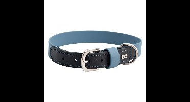 HUNTER Hondenhalsband Wolmar, rookblauw/zwart, Maat: 55