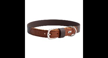 HUNTER Hondenhalsband Wolmar, chocoladebruin/cognac, Maat: 60