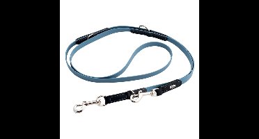 HUNTER Verstelbare hondenlijn Wolmar, rookblauw/zwart, Maat: 16/200