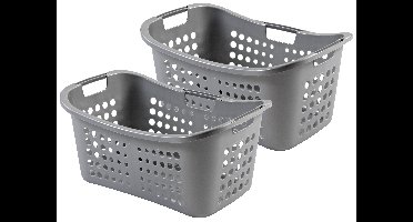 Curver victor wasmand ergo 50 liter zilver 2 stuks