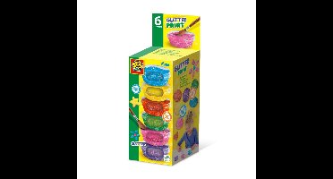 SES Plakkaatverf glitter (6x45ml)