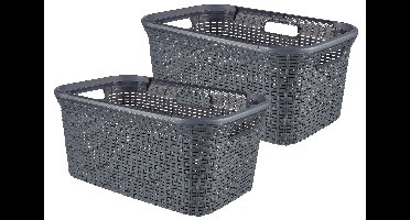 Curver style wasmand 45 liter antraciet 2 stuks