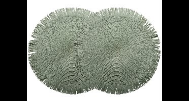 Gusta placemats 38 cm lichtgroen - Set 2 stuks