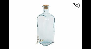 Drinktap Cuadrado helder glas 16x11x29,5cm