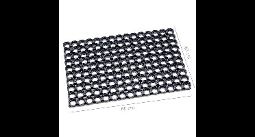 Wicotex Deurmat -Rubber-ringmat 40x60cm