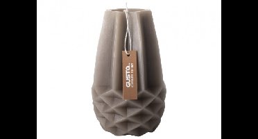Gusta Figuurkaars vaas 13,5cm warm grijs