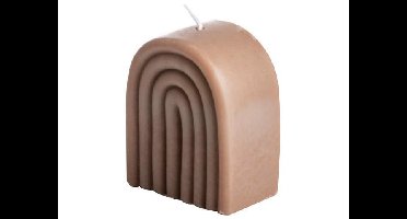 Gusta regenboogkaars 4x 6.8 x 8cm bruin