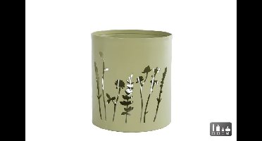 Theelicht Pipi S groen metaal 9x9x10cm