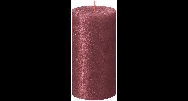 Bolsius shimmer rustiekkaars 130/68 rood